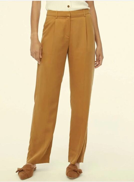 J Crew Pants - J.Crew Brown Tencel Straight Leg Trousers Pants Size 10 Career Classic Preppy